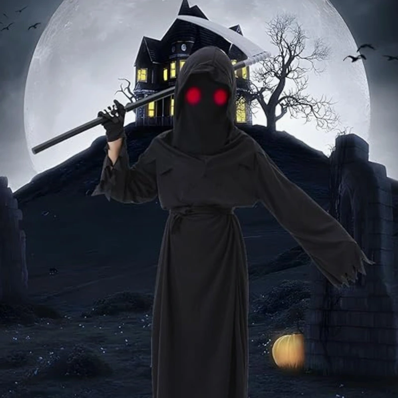 Horror Themed Party Kids Grim Reaper Costume With Mask