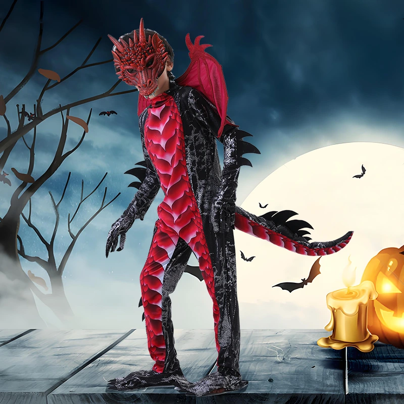 Combinaison à capuche Dragon pour enfants, jour du personnage de livre de contes